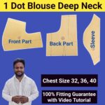 1 Dot Blouse | Deep Neck | Chest Size 32,36,40