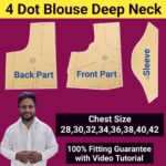 4 Dot Blouse | Deep Neck | Chest Size 28 To 42