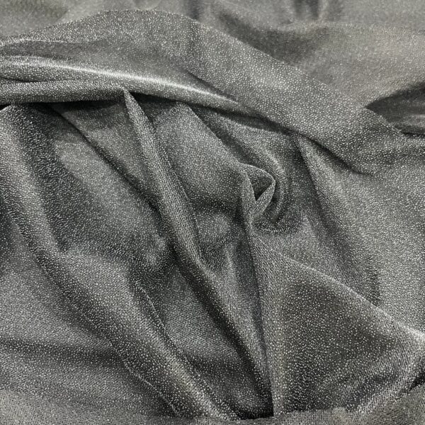 Black Chunni Lycra Fusing (Pasting) Fabric | 5mtr Roll 60” Width